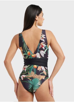 ELLA Tropical Print Swimsuit & Beach Sarong  - Image 2