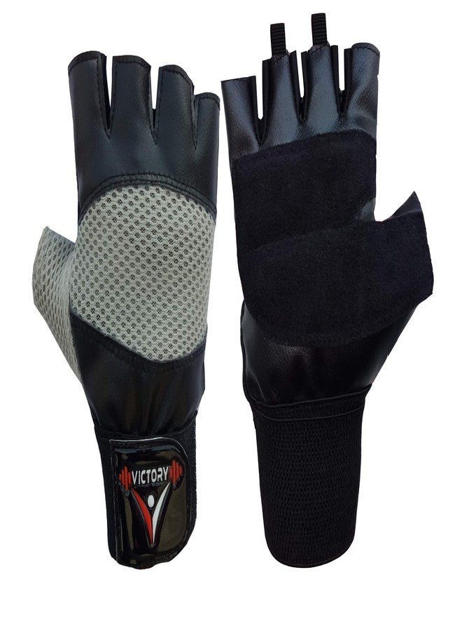 VICTORY Alpha - 03 Wrist Support Gym & Fitness Gloves (Grey) - Image 1