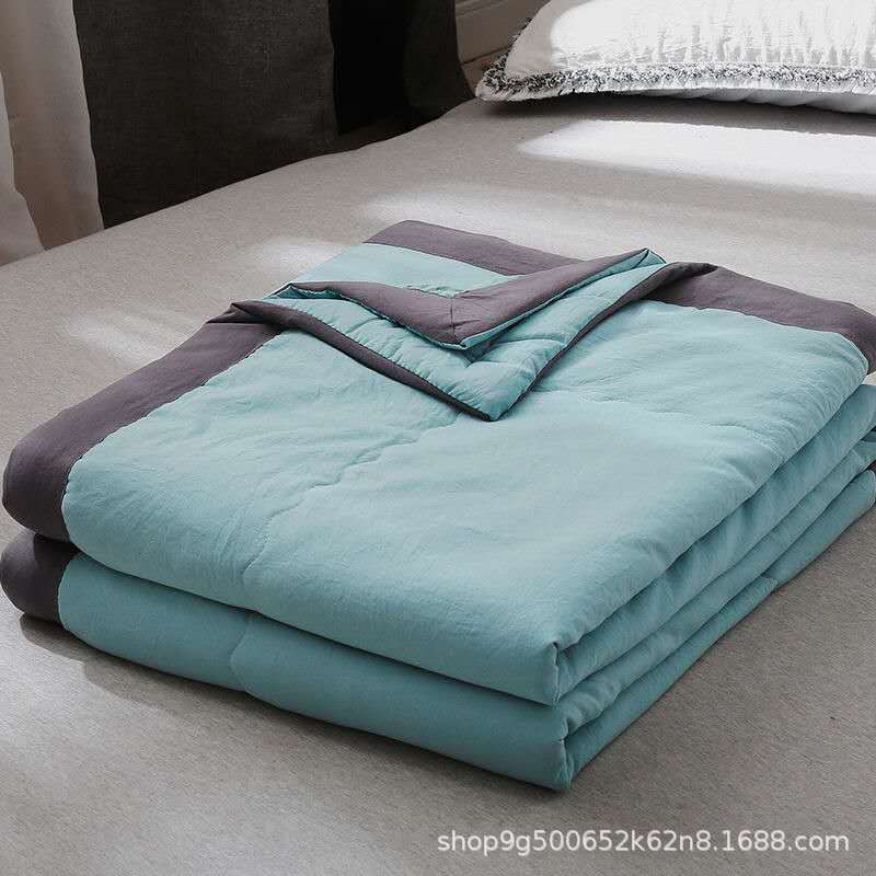 Washed Cotton Summer Quilt Skin-Friendly Summer Cool Quilt Air Conditioning Quilt Four-Season Quilt Summer Cool Quilt Quilt Can Be Machine Washed - Image 5