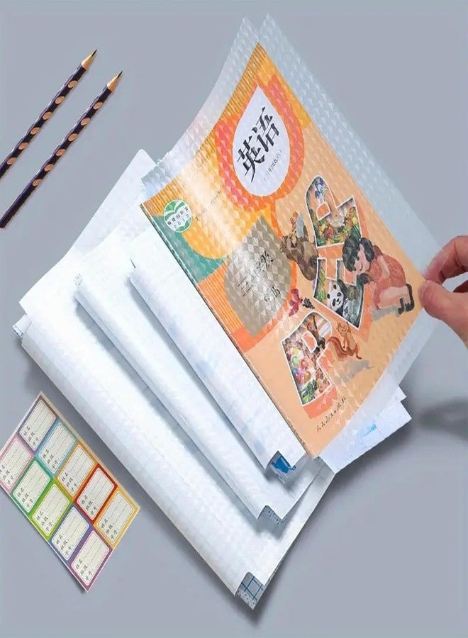 I K IMPEX [30 Pcs- 3 Different Sizes -10 Each] Book Biding Cover Transparent Paper Sticker Book Cover Film,Waterproof School Textbook Protective Case Cover, Self-Adhesive Book Cover Paper Sticker (30) - Image 1