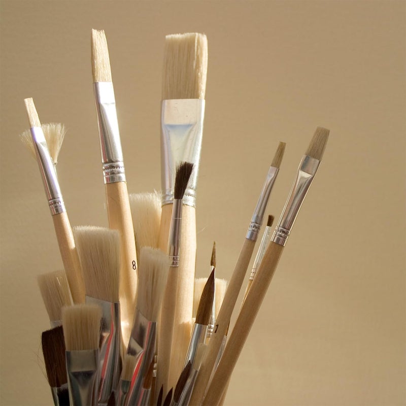 PROART Bristle Hake Paintbrush, White - Image 2