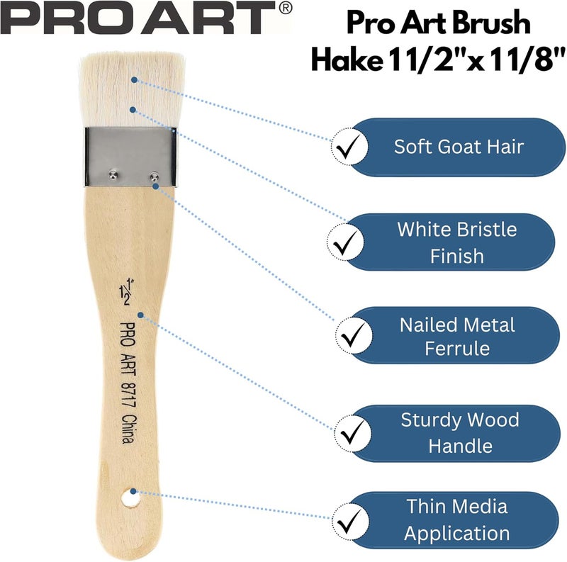 PROART Bristle Hake Paintbrush, White - Image 1