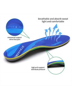 STSVZORR High Arch Support Insoles Plantar Fasciitis Orthotic Shoes Inserts Relieve Flat Feet Heel Pain Athletic Cushioning  - Image 4