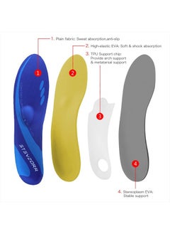 STSVZORR High Arch Support Insoles Plantar Fasciitis Orthotic Shoes Inserts Relieve Flat Feet Heel Pain Athletic Cushioning  - Image 5