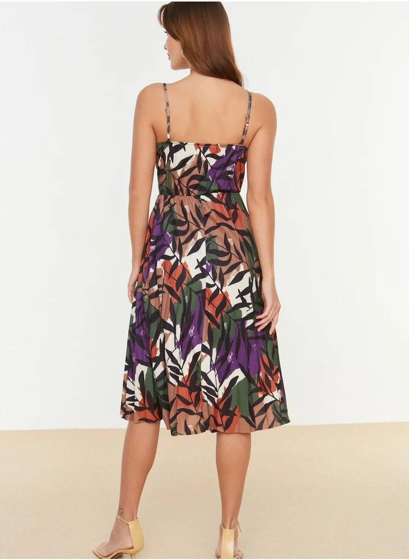 trendyol Printed Surplice Dress