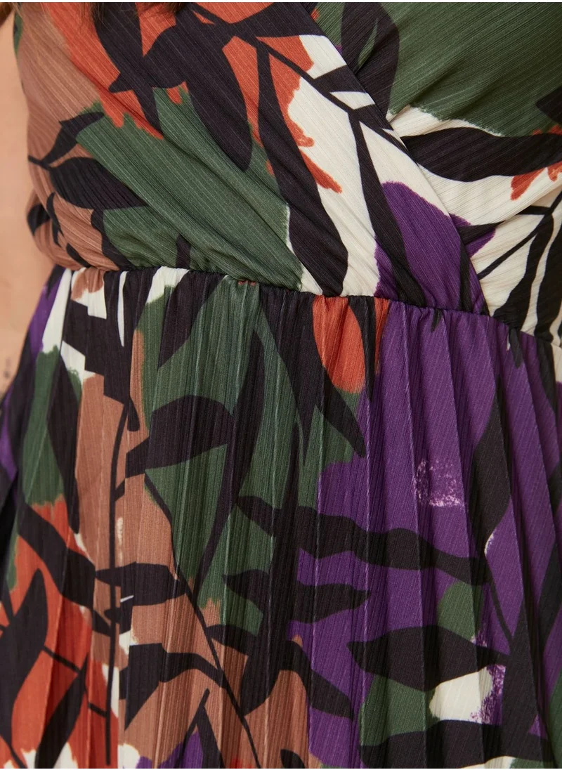 trendyol Printed Surplice Dress