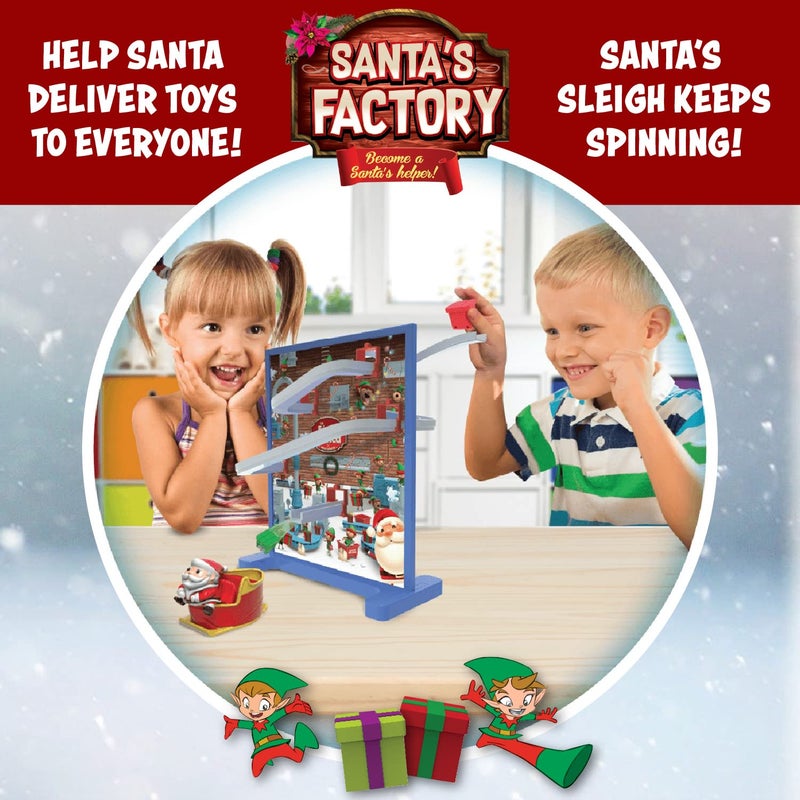 Fotorama Santas Factory Fast Paced Present Delivery Christmas Game with Spinning Santas Sleigh  Gift Chute Holiday Fun Activities for The Family and Kids Ages 4 and Up 12 Player Games - Image 3