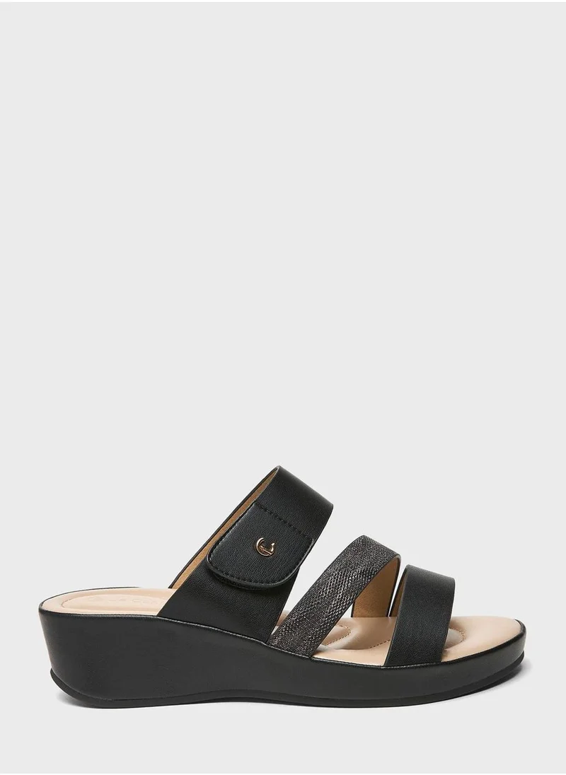 Le Confort Multi Strap Wedge Sandals