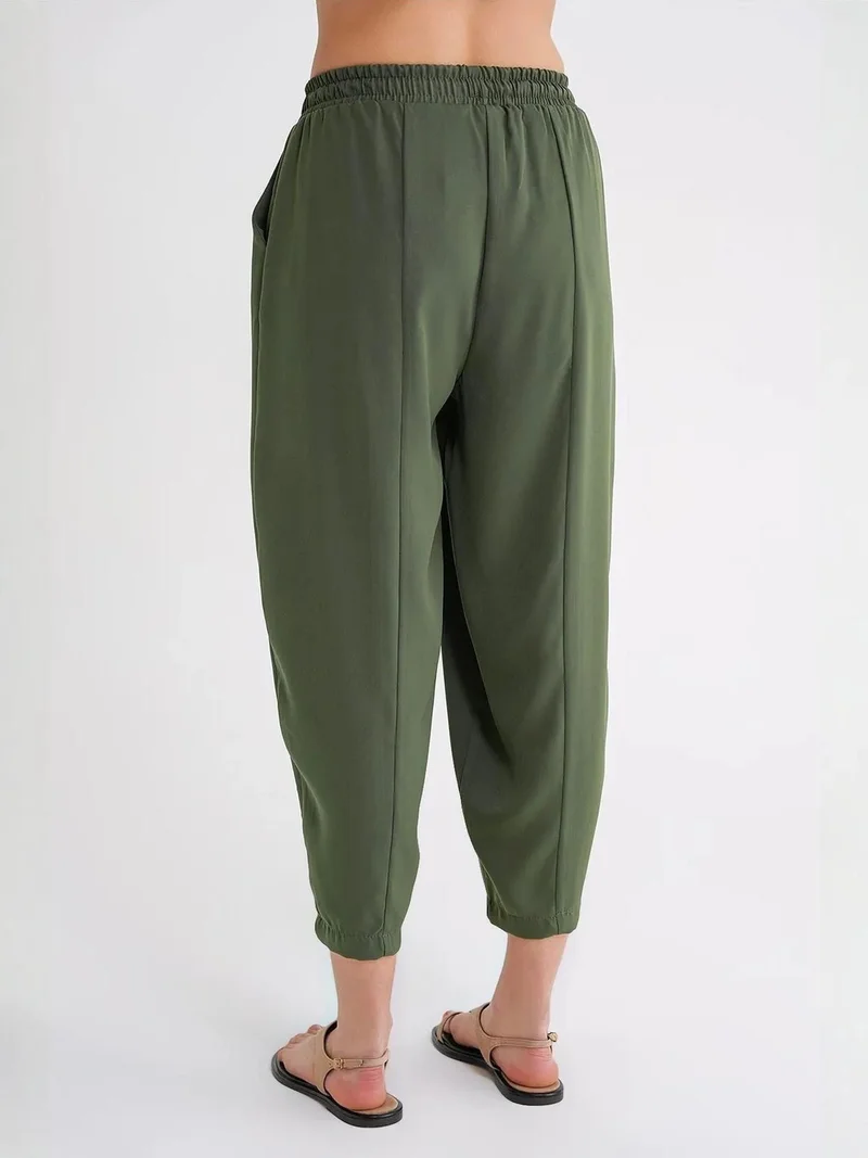 MixRay Grey Mixray Salwar Fit Drawstring Pants for Women | Best Price UAE