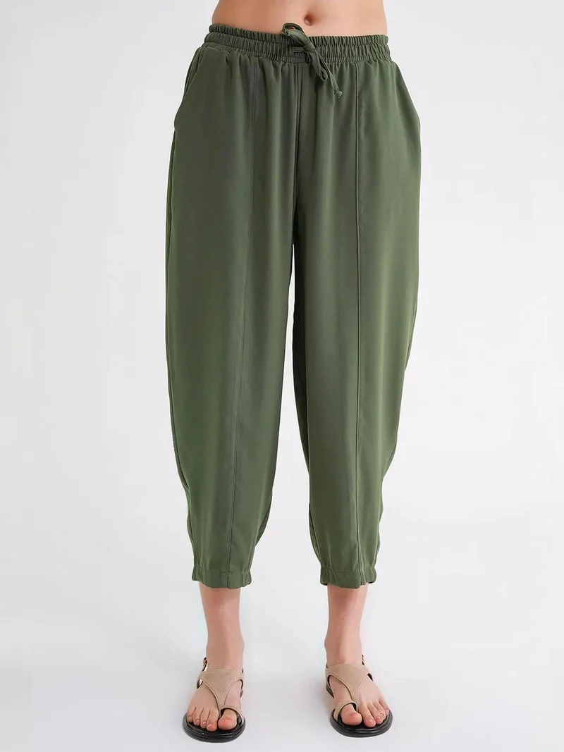 MixRay Grey Mixray Salwar Fit Drawstring Pants for Women | Best Price UAE