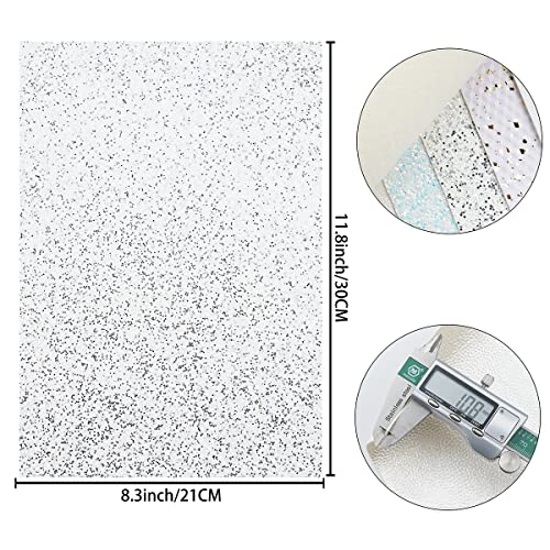 Litchi 6 Pack 8x12 Inch Faux Leather Sheets for Bow Earring, Easy to Cut Vinyl Fabric for Cricut, Durable Fade Resistant Leatherette Without Smell, White - Image 2