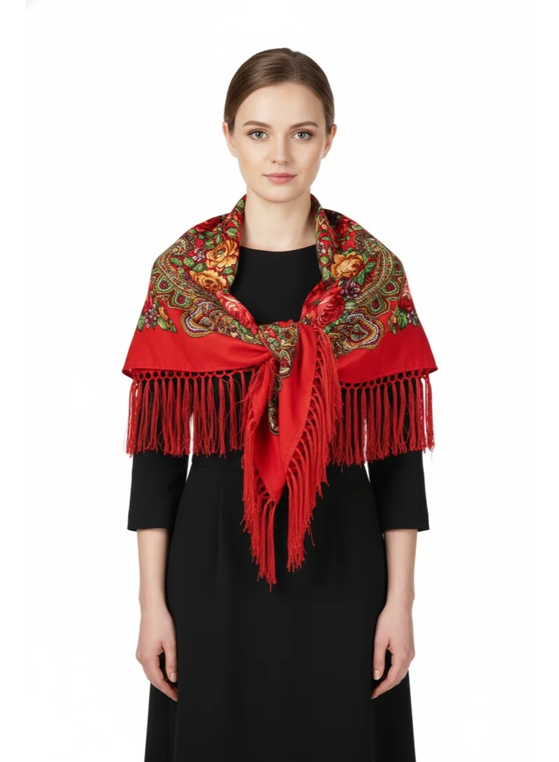 دىدانيالا شال نسائي قطني بشراريب من أوروبا الشرقية من زينايدا