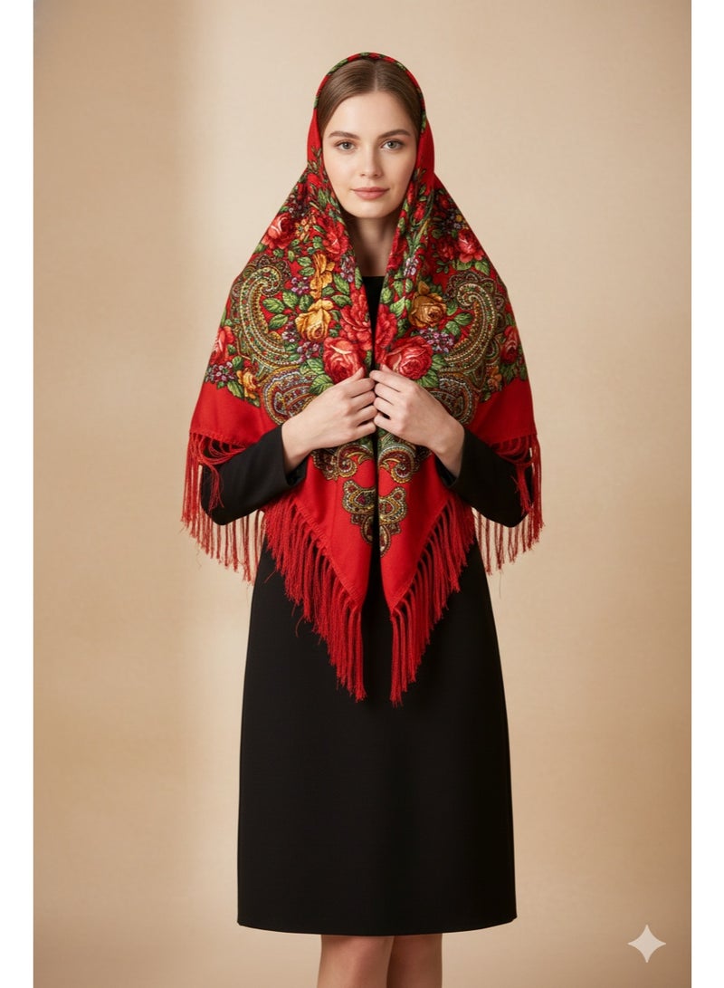 دىدانيالا شال نسائي قطني بشراريب من أوروبا الشرقية من زينايدا - Image 4