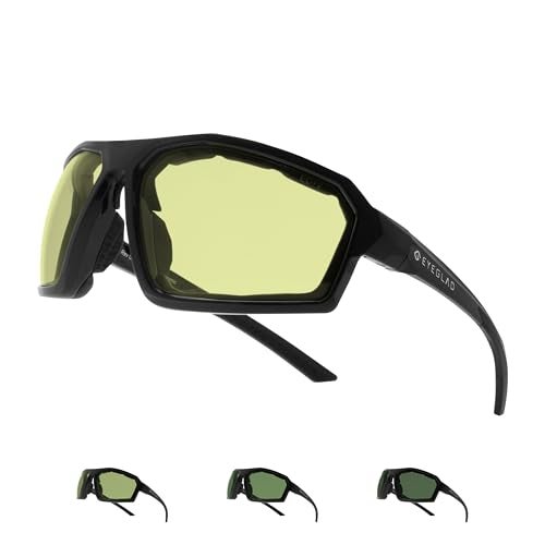EYEGLAD REV Z87+ Powersports Motorcycle Riding Goggles High Impact Photochromic UV400 Sports Wrap Sunglasses Safety Glasses (Cyber Yellow) - Image 2