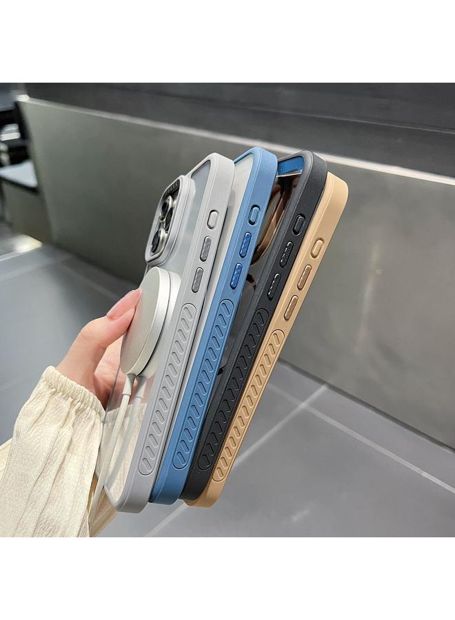 زبون جراب لهاتف iPhone 13 Pro Max بلون الشوكولاتة، جراب MagSafe شفاف مقاوم للصدمات - Image 3