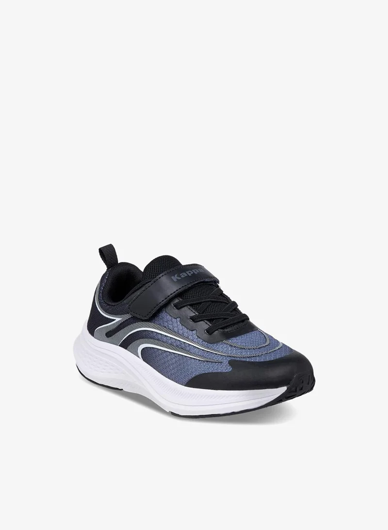 Kappa Boys' Textured Sports Shoes with Hook and Loop Closure