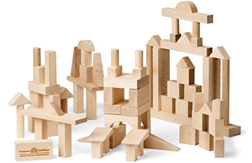 Maple Landmark Engineer Blocks Set - Advanced Builder - Made in USA, 78 Pieces - Image 1