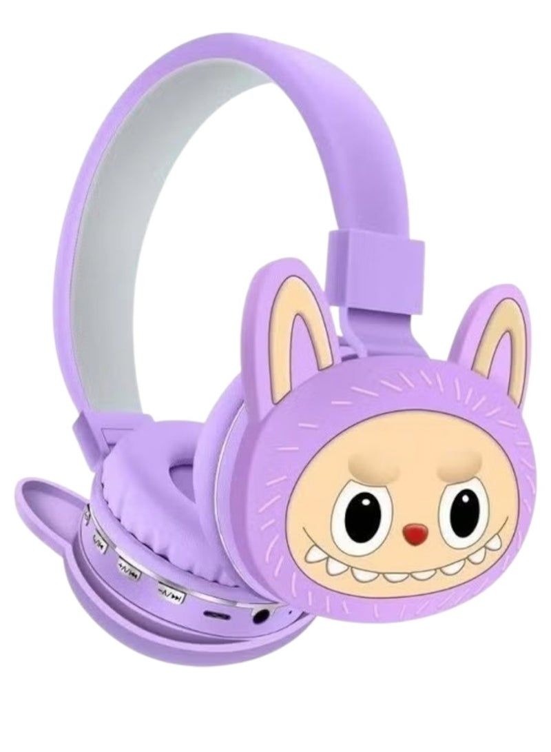 لابوبو سماعات رأس لابوبو اللاسلكية بتقنية البلوتوث للأطفال، قابلة للطي، ومضادة للضوضاء؛ مناسبة لسماعات الرأس الاستريو للأطفال، والهواتف المحمولة، والأجهزة اللوحية - Image 1
