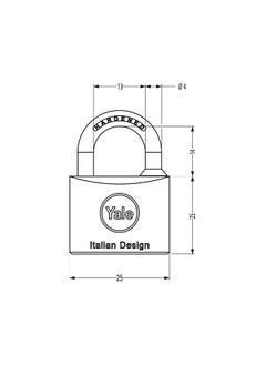 Yale Yale 15-0110-2514-00-0201 110 Series Brass Padlock 25mm Brass  - Image 2