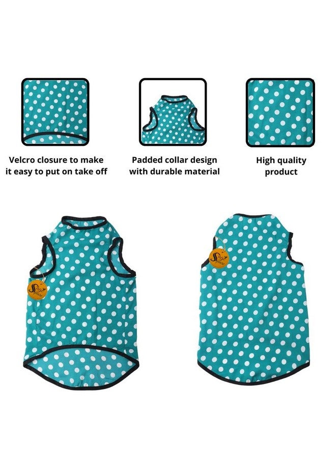 Sage Square Crazy Printed Dog T-Shirt, Trending Dog T-Shirt, Ultra Soft & Light Weight, Comfortable & Breathable Dog Apparel, Trendy Outfit (Xlarge - 26 Inch) (Polka Sky Blue) - Image 4