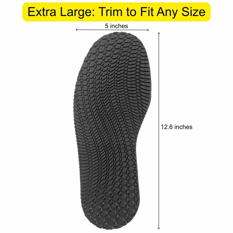 MIIDII Shoe Sole Repair Rubber Anti-Slip Soles, Boot Sole Replacement 4mm Thick, Cut to Size (1 Pair) - Image 4