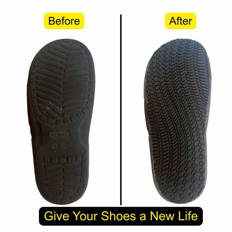 MIIDII Shoe Sole Repair Rubber Anti-Slip Soles, Boot Sole Replacement 4mm Thick, Cut to Size (1 Pair) - Image 2