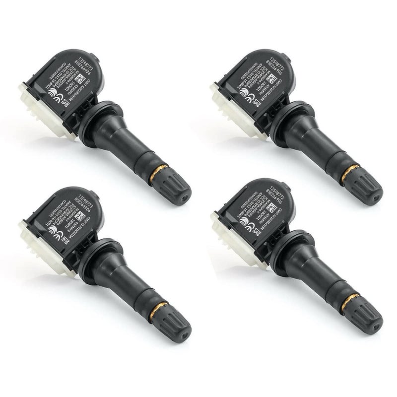 DIPMOTOR 13598773 Tire Pressure Sensors 433MHz TPMS Compatible with GMC Buick Chevy Replaces 13589601 13522629 Set of 4