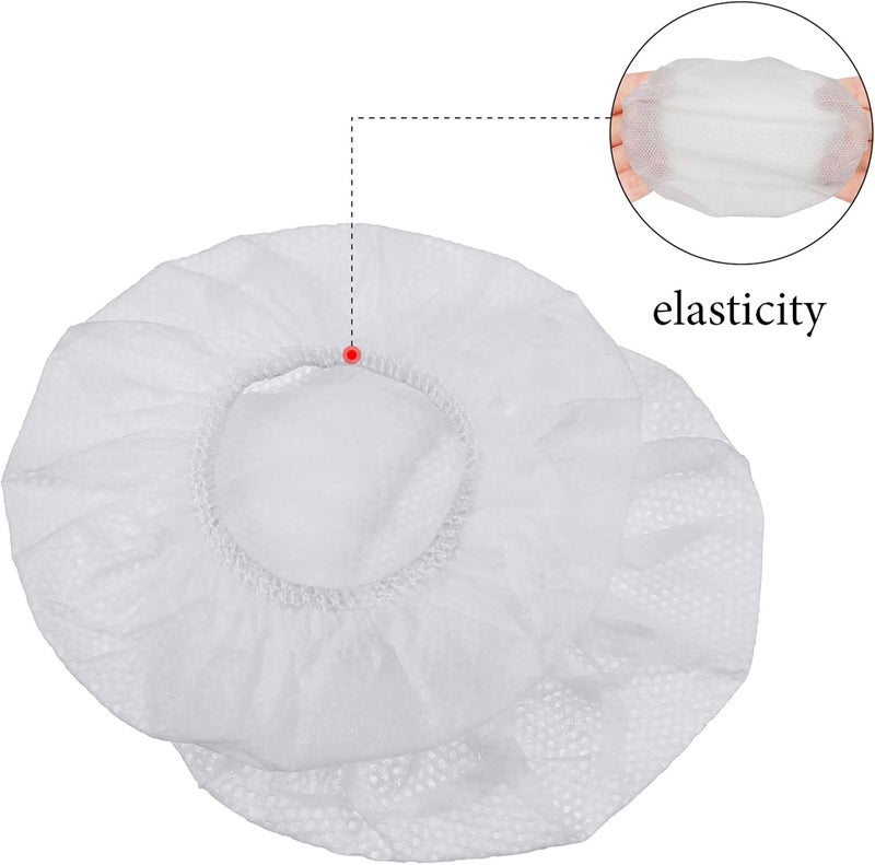 BBTO Wide daily application 100 Pieces Headphone Ear Covers Disposable Earphone Sanitary Non-Woven Stretch Earpad Covers Fit for Most on Ear Headphones(8.5 cm,White) Multi-demand compliant quality - Image 3