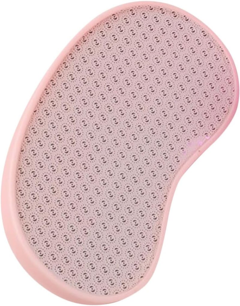 Exfoliating Foot Scrubber and Callus Remover Foot File for Heels Nano Pumice Stone with Soft Pink Handle for Dead Skin Removal and Cracked Heel Treatment - Image 1