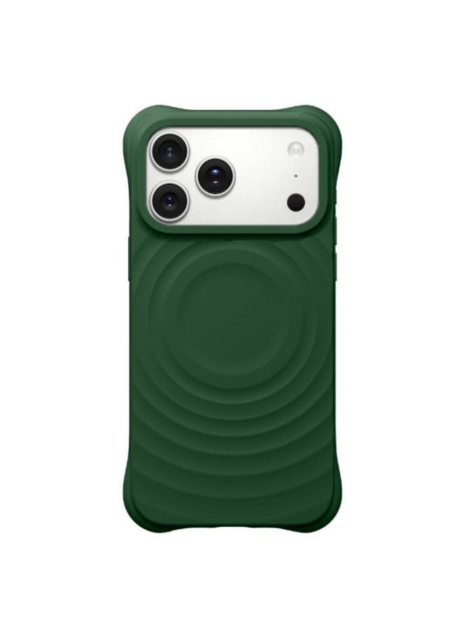 Suitable For Iphone17promax Mobile Phone Case, Apple 17 New Model, Wave-shaped Liquid Silicone Magnetic Anti-fall Protective Cover