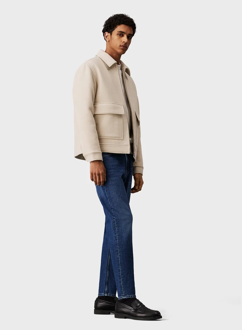 كالفن كلاين جينز Straight Fit Mid Wash Jeans