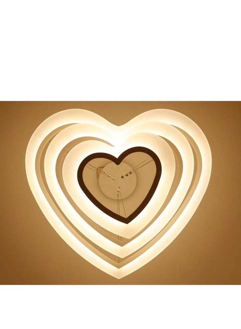 Loquat Modern LED Chandelier with Interlocking Hearts Design for Elegant Romantic Lighting40+60+80cm - Image 4