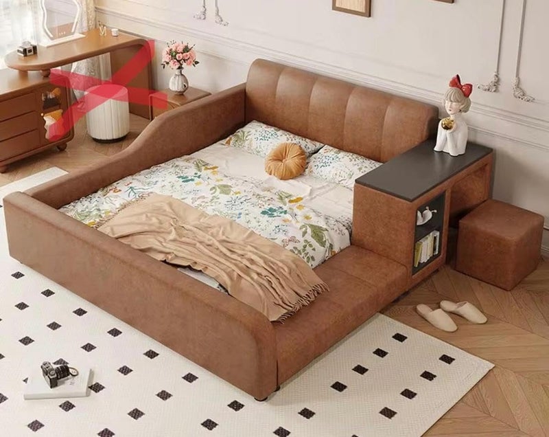 cozy Homes إطار سرير حديث من كوزي هوم مع تخزين - Image 1