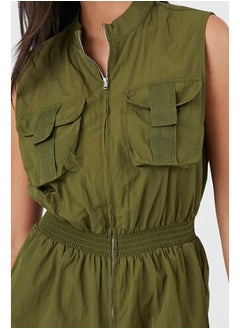 Sleeveless Zip-Up Cargo Romper jumpsuit - pzsku/Z16E7FA901EFEE2FE1010Z/45/_/1701871663/08ef3c49-a2dd-49f7-bf12-170307e36f2f