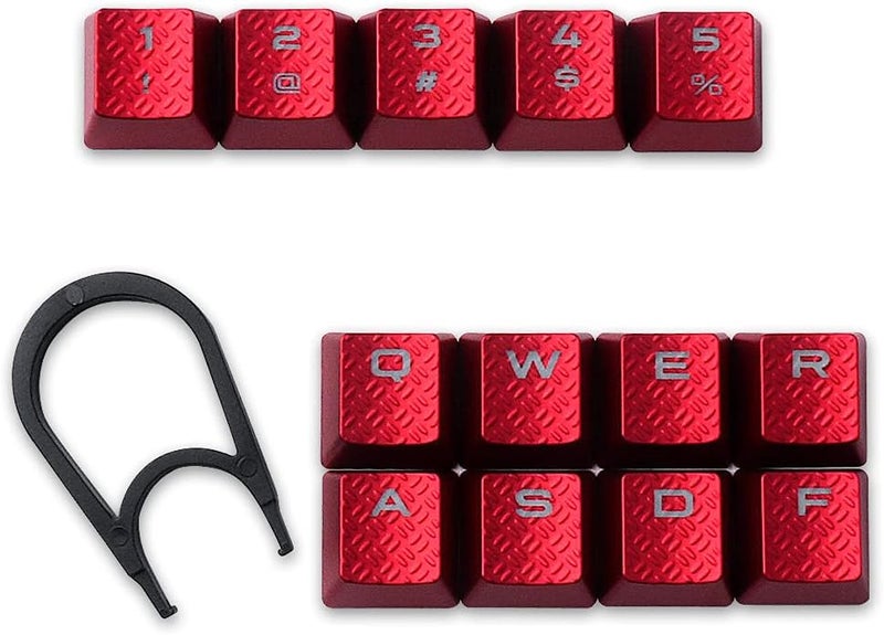 هويون مفاتيح HUYUN Cherry MX للتبديل لألعاب FPS وMOBA مع أغطية مفاتيح مضيئة بديلة للوحات مفاتيح Corsair للألعاب (13 مفتاحًا أحمر) كل فئة مستخدم - Image 1