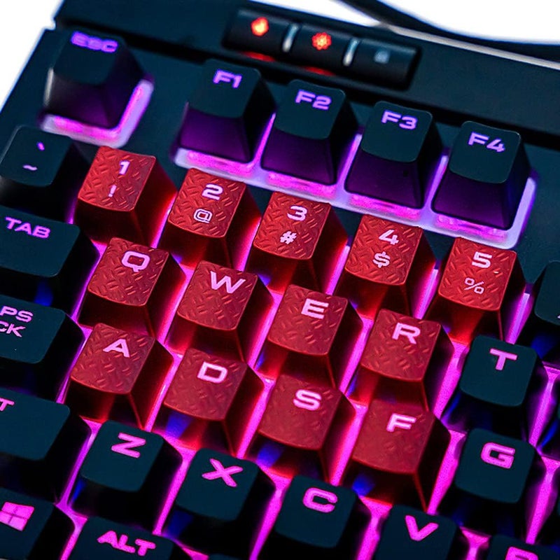 هويون مفاتيح HUYUN Cherry MX للتبديل لألعاب FPS وMOBA مع أغطية مفاتيح مضيئة بديلة للوحات مفاتيح Corsair للألعاب (13 مفتاحًا أحمر) كل فئة مستخدم - Image 5