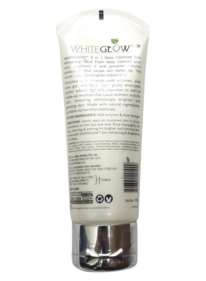 Lotus Herbals Whiteglow Skin Whitening And Brightening Gel Cream | SPF 25 | 60g And Lotus Herbals Whiteglow 3-In-1 Deep Cleansing Skin Whitening Facial Foam, 100g - Image 5