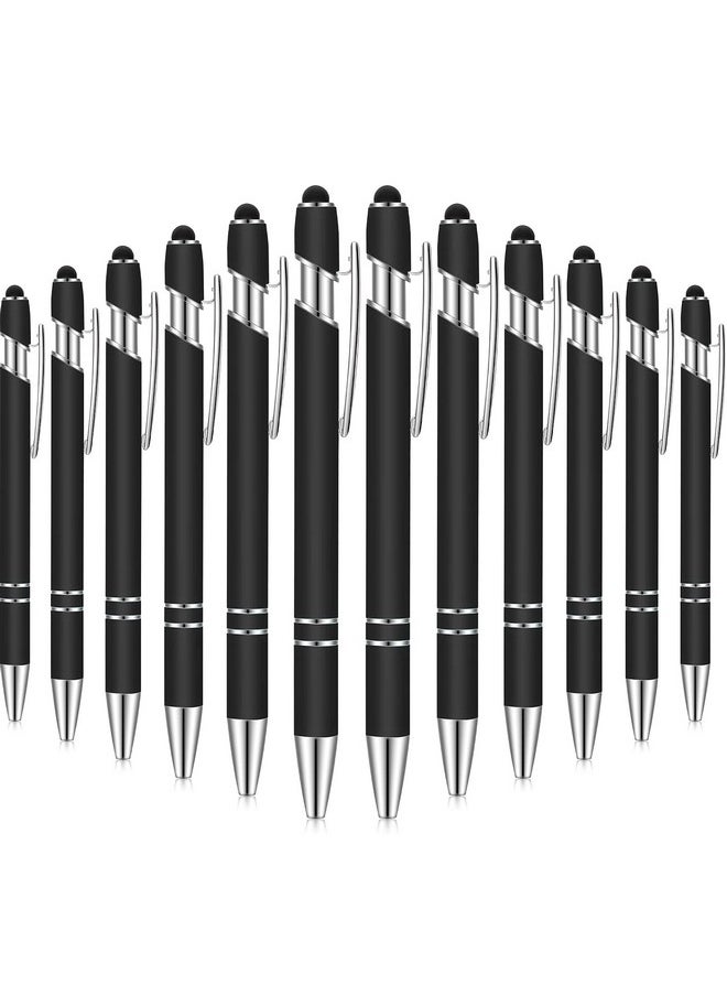 12 Pieces Ballpoint Pen With Stylus Tip, 1.0 Mm Black Ink Metal Pen Stylus Pen For Touch Screens, 2 In 1 Stylus Ballpoint Pen (Black) - pzsku/Z16E8089019C4A40A082FZ/45/_/1731926473/2f516515-af29-4f93-a29b-d5c8e27b1cf1