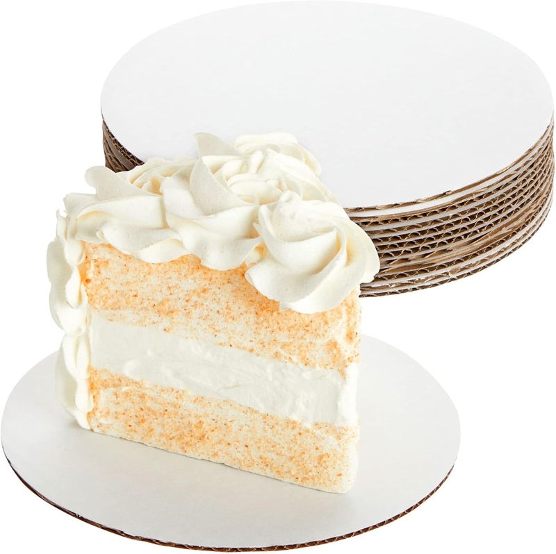 Juvale ألواح كعك دائرية 6 بوصة من جوفالي، صينية كعك قابلة للتصرف، 12 دائرة كرتونية دائرية، مستلزمات المخابز - Image 1