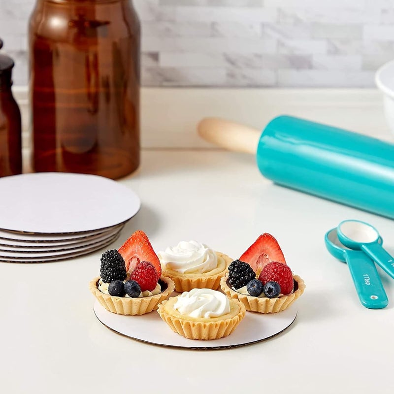 Juvale ألواح كعك دائرية 6 بوصة من جوفالي، صينية كعك قابلة للتصرف، 12 دائرة كرتونية دائرية، مستلزمات المخابز - Image 3