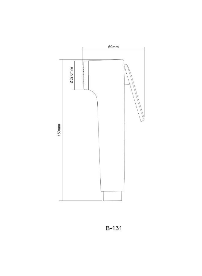 DANUBE HOME Milano Plus Rocket Shattaf Set - Matt Black Finish| Pvc Jet Spray With Trigger Control Handheld Bidet Sprayer Kit-Shattaf, Hose And Holder Fits All Standard Shower Hoses Bathroom Fixtures  - Image 2