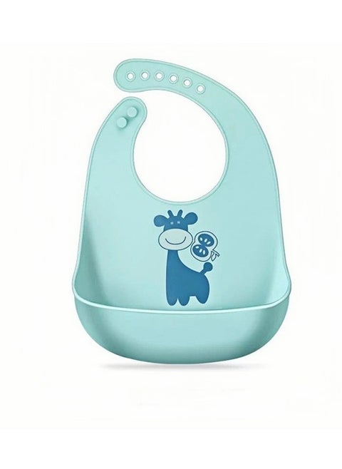 Adjustable Silicone Baby Bibs with Leak-Proof Catcher Pocket, Waterproof & Stain-Resistant - Lightweight Durable Feeding Bibs for Newborns, Infants, Toddlers - Dishwasher Safe, Mess-Free Mealtime