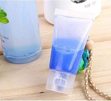 echo-ove 20PCS 15ml20ml30ml50ml100ml Clear Empty Refillable Plastic Soft Tubes Cosmetic Sample Bottles Jars Makeup Travel Containers For Lip Balms Lip Gloss Shampoo Shower Gel Body Lotion 50ml