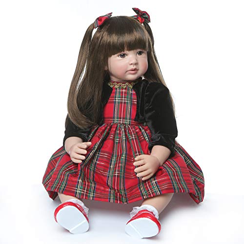 ZIYIUI Reborn Baby Doll 24inch 60cm Soft Silicone Vinyl Real Life Baby Doll Magnetic Mouth Reborn Toddler Girls Gift Set for Ages 3 - Image 5