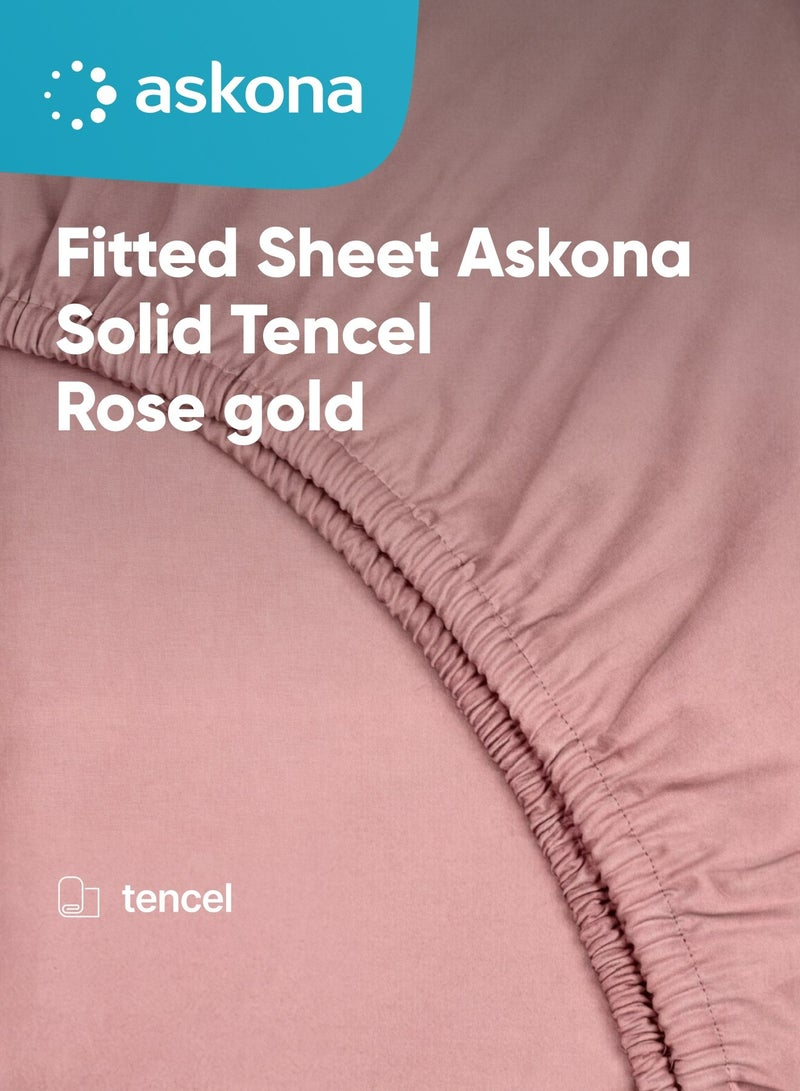 Askona Fitted Sheet 90x200 Askona Comfort Tencel Rose Gold - Image 1