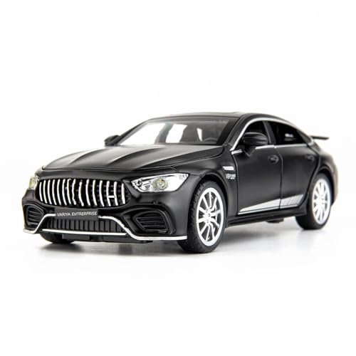 VARIYA ENTERPRISE Metal Pull Back Diecast Car 1:32 Mercedes Benz GTR Pull Back Toy Car Model with Sound Light Boys Gifts Toys for Kids (1:32 Mercedes GT63 - Black) - Image 1