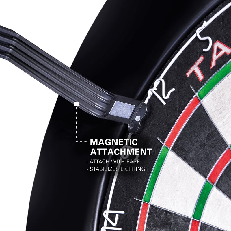 Target Darts Corona Vision Dartboard Lighting System, Black Frame | White LED Dart Board Surround Ring Light with Magnetic Feet | Shadow Eliminating Dartboard Light | Professional Darts Accessories - Image 4