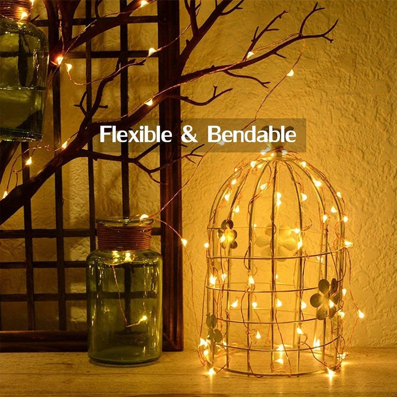 AVIROM 10 M100 LEDs Fairy String Light 2 Copper Wires Durable Quality Waterproof DIY Diwali Lights for Home Decoration USB Powered - Image 5