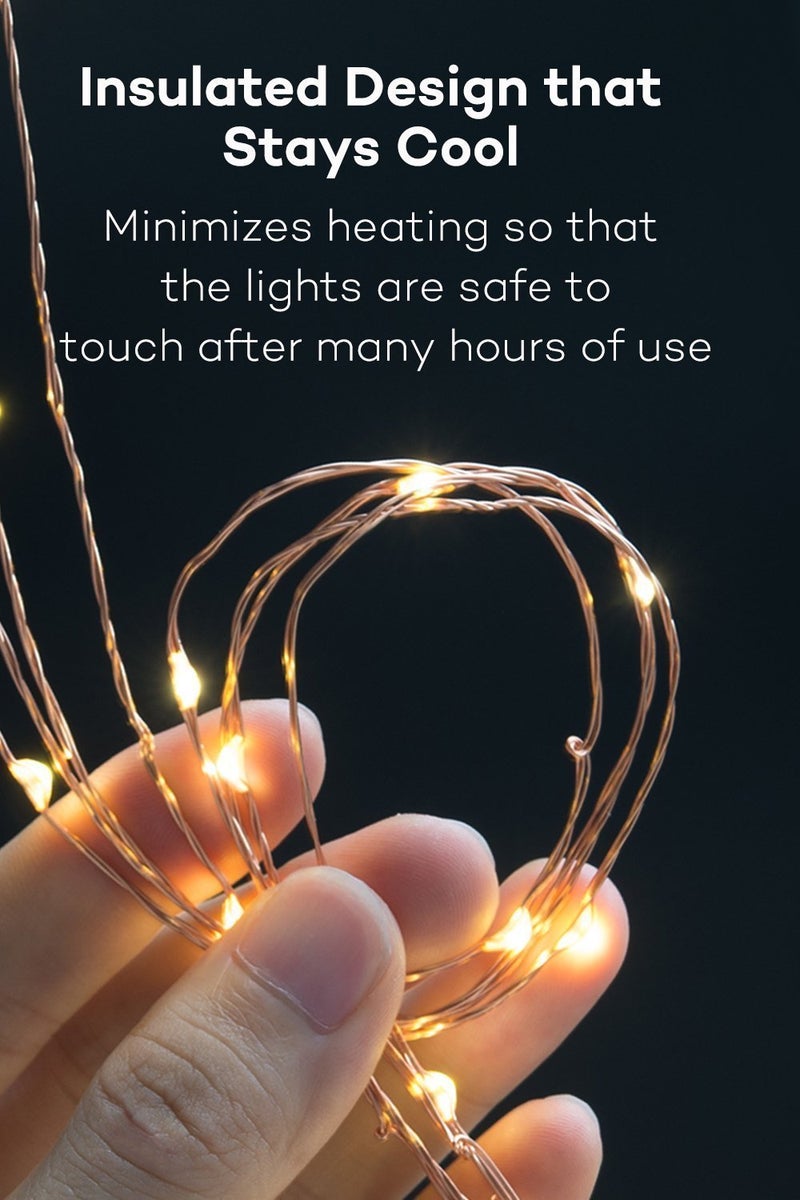 AVIROM 10 M100 LEDs Fairy String Light 2 Copper Wires Durable Quality Waterproof DIY Diwali Lights for Home Decoration USB Powered - Image 4