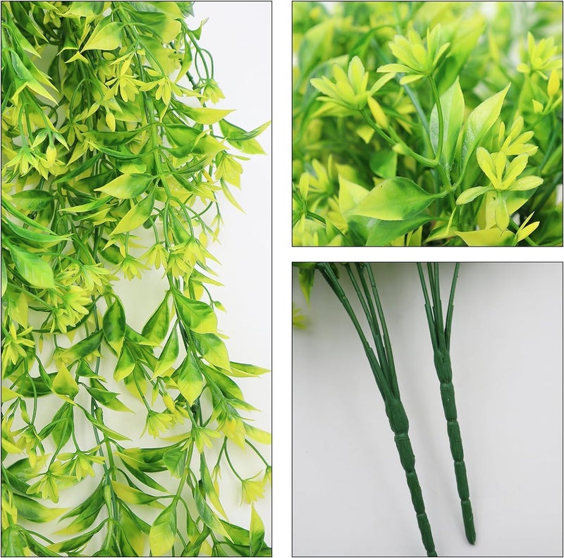 Dekorly Artificial Vines Fake Greenery Garland Willow Leaves Faux Hanging Plants Trailing Weeping Ivy Drooping Hanging Vines Faux Plants Realistic (Design, 65CM) - Image 3